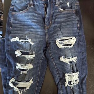 American Eagle High Rise Curvy Jegging Blue Jeans